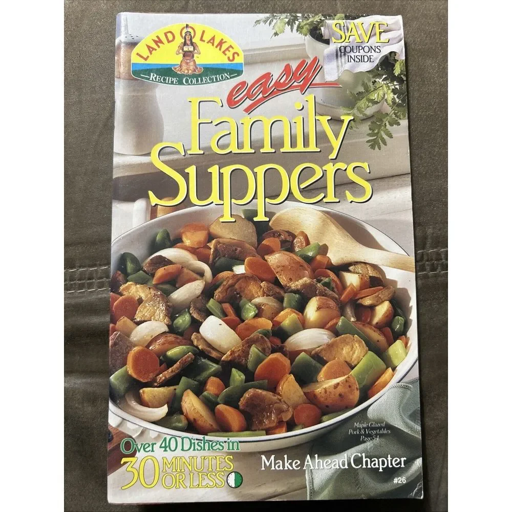 Set Of 3 Land O Lakes Recipe Collections Books: Family Suppers, Fast Scratch…‎